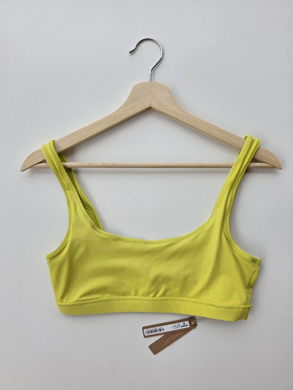 SKIMS NWT Recycled Swim Citrus Neon Yellow Tank Bikini Top